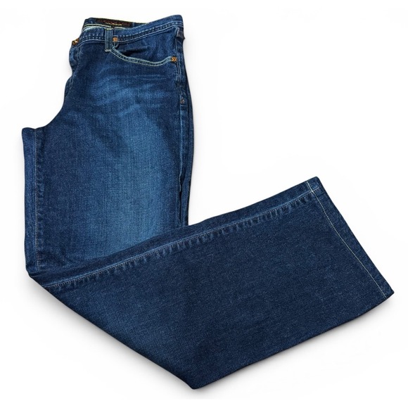 Ag Adriano Goldschmied Denim - AG Adriano Goldschmied Womens 31 Dark Wash Wide Leg Jeans Size Made USA